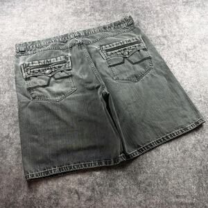 Vintage Y2K Blac Label Men’s 44 Faded Black Baggy Denim Jorts Hip Hop Grunge